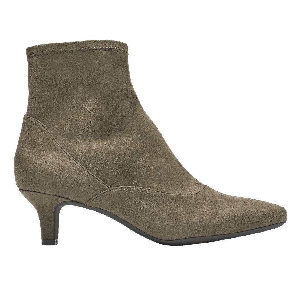 Rockport Kimly Stretch Heels - Womens Booties - Dark Taupe - NZ (KSA-957864)